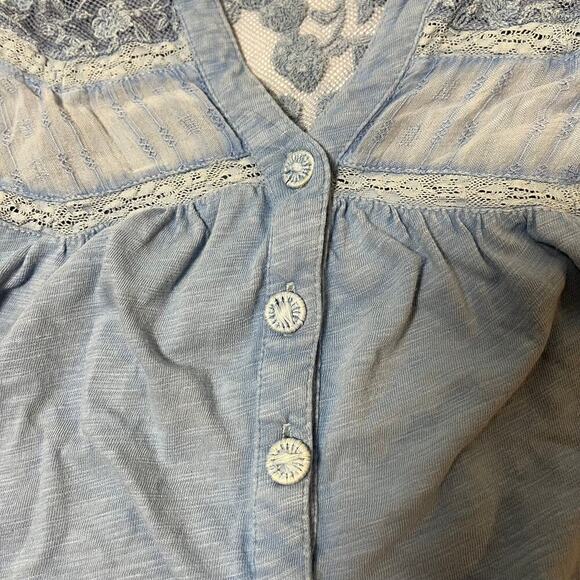 Sundance Nori Tank Sleeveless Blouse Pastel Blue Size XS Lace‎ Embroidered Boho - Picture 7 of 10